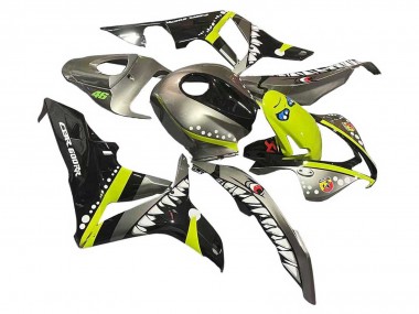 2007-2008 Honda CBR600RR Motorcycle Fairings - Grey Fluorescent Yellow Shark Canada for Sale
