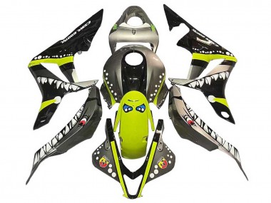 2007-2008 Honda CBR600RR Motorcycle Fairings - Grey Fluorescent Yellow Shark Canada for Sale