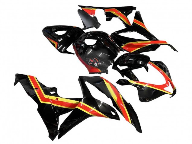 2007-2008 Honda CBR600RR Motorcycle Fairings - Red Gold Glossy Black Canada for Sale