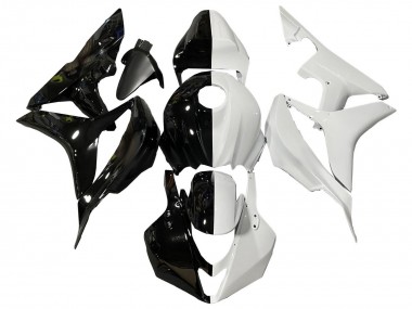 2007-2008 Honda CBR600RR Motorcycle Fairings - White Glossy Black Split Canada for Sale