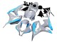 2007-2008 Honda CBR600RR Motorcycle Fairings - Glossy Grey Light Blue Canada for Sale