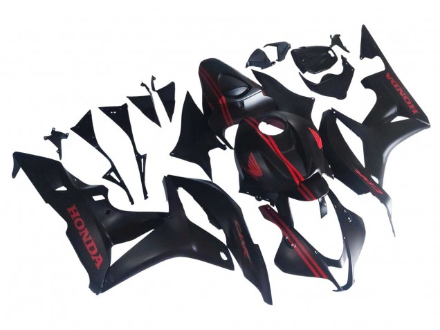 2007-2008 Honda CBR600RR Motorcycle Fairings - Matte Black Red Canada for Sale