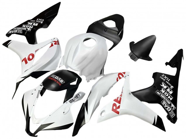2007-2008 Honda CBR600RR Motorcycle Fairings - White Matte Black Red Repsol Canada for Sale