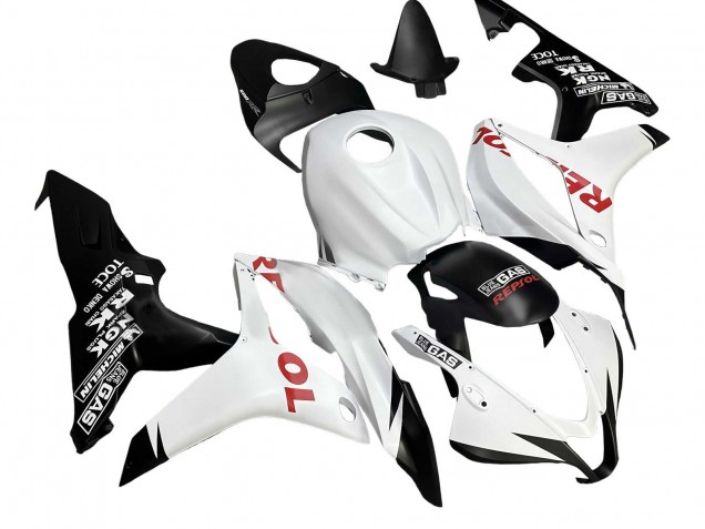 2007-2008 Honda CBR600RR Motorcycle Fairings - White Matte Black Red Repsol Canada for Sale