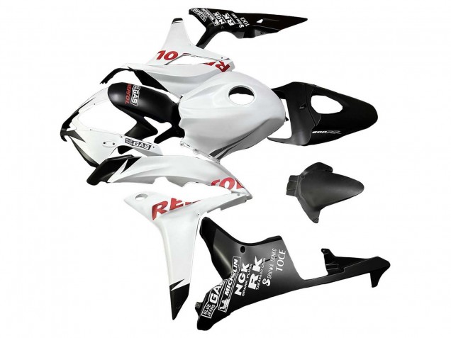 2007-2008 Honda CBR600RR Motorcycle Fairings - White Matte Black Red Repsol Canada for Sale