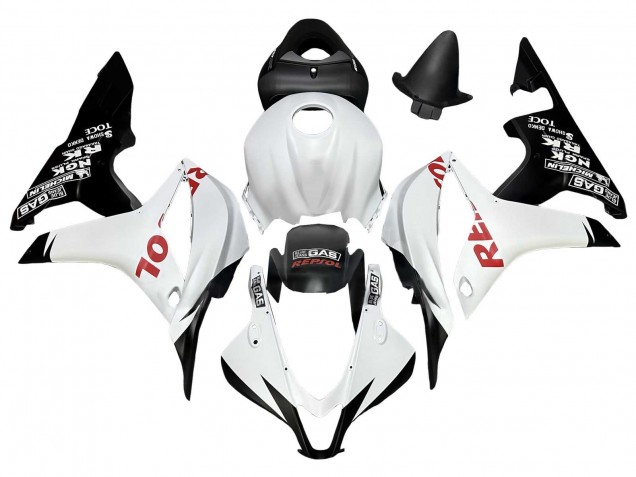 2007-2008 Honda CBR600RR Motorcycle Fairings - White Matte Black Red Repsol Canada for Sale