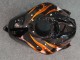 2007-2008 Honda CBR600RR Motorcycle Fairings - Glossy Black Orange Flame Canada for Sale