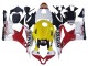 2007-2008 Honda CBR600RR Motorcycle Fairings - White Yellow Red Repsol HRC Canada for Sale