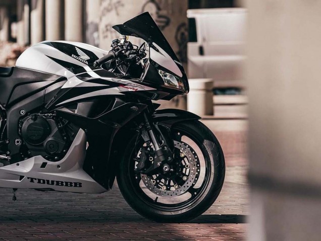 2007-2008 Honda CBR600RR Motorcycle Fairings - White Black Racing Canada for Sale