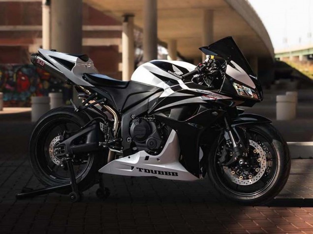 2007-2008 Honda CBR600RR Motorcycle Fairings - White Black Racing Canada for Sale