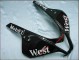 2007-2008 Honda CBR600RR Motorcycle Fairings - Glossy Black White West Canada for Sale