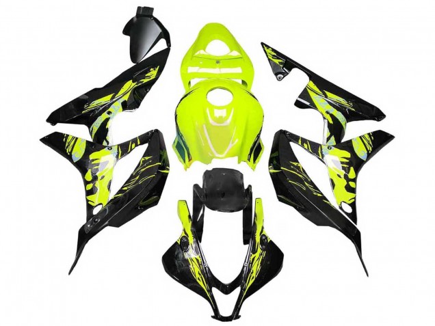 2007-2008 Honda CBR600RR Motorcycle Fairings - Yellow Glossy Black Canada for Sale