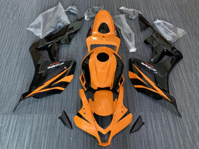 2007-2008 Honda CBR600RR Motorcycle Fairings - Orange Glossy Black Racing Canada for Sale