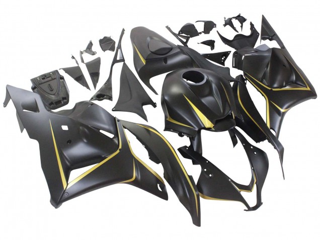 2009-2012 Honda CBR600RR Motorcycle Fairings - Matte Black Gold Canada for Sale