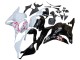 2009-2012 Honda CBR600RR Motorcycle Fairings - White Cherry Blossom Glossy Black Canada for Sale