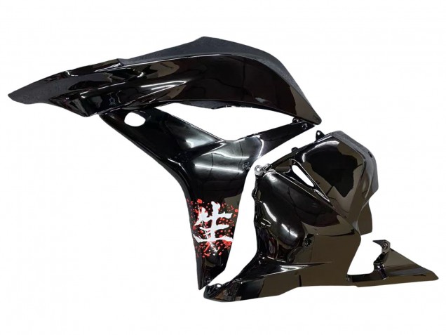 2009-2012 Honda CBR600RR Motorcycle Fairings - White Cherry Blossom Glossy Black Canada for Sale
