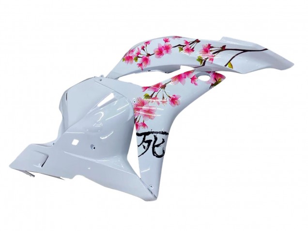 2009-2012 Honda CBR600RR Motorcycle Fairings - White Cherry Blossom Glossy Black Canada for Sale