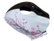 2009-2012 Honda CBR600RR Motorcycle Fairings - White Cherry Blossom Glossy Black Canada for Sale