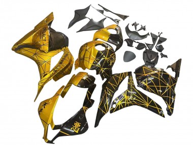 2009-2012 Honda CBR600RR Motorcycle Fairings - Gold Glossy Black Canada for Sale