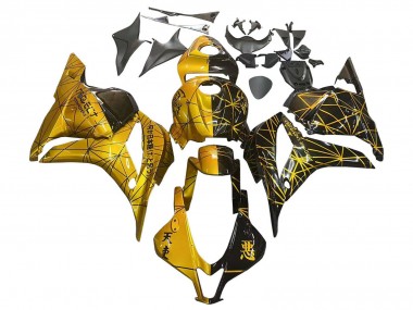 2009-2012 Honda CBR600RR Motorcycle Fairings - Gold Glossy Black Canada for Sale