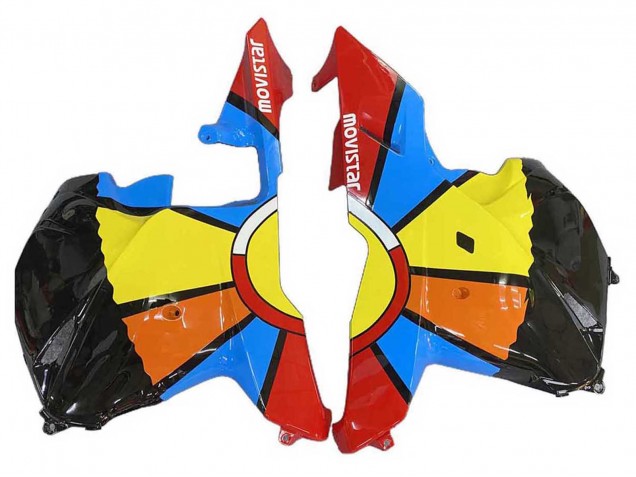 2009-2012 Honda CBR600RR Motorcycle Fairings - Black Multicolor MoviStar Canada for Sale