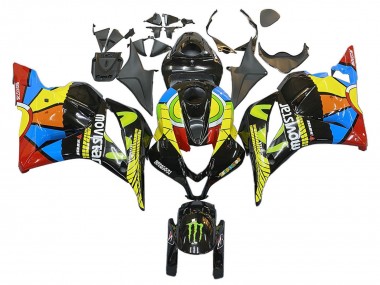 2009-2012 Honda CBR600RR Motorcycle Fairings - Black Multicolor MoviStar Canada for Sale