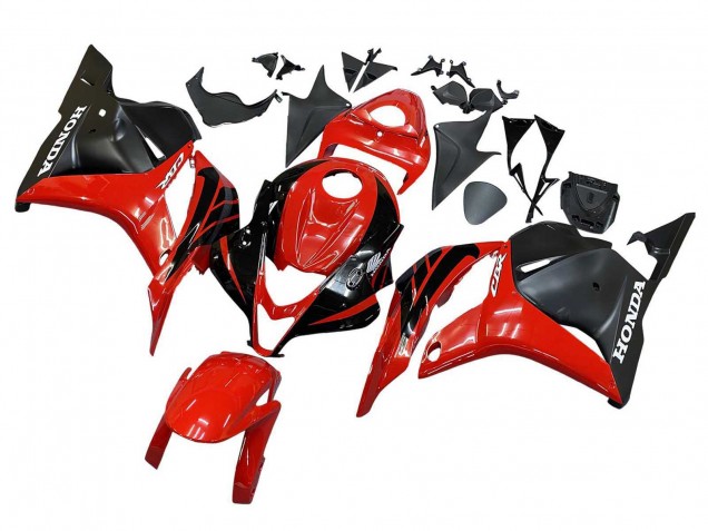 2009-2012 Honda CBR600RR Motorcycle Fairings - Red Glossy Black Matte Black Stripe Canada for Sale