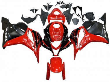 2009-2012 Honda CBR600RR Motorcycle Fairings - Red Glossy Black Matte Black Stripe Canada for Sale