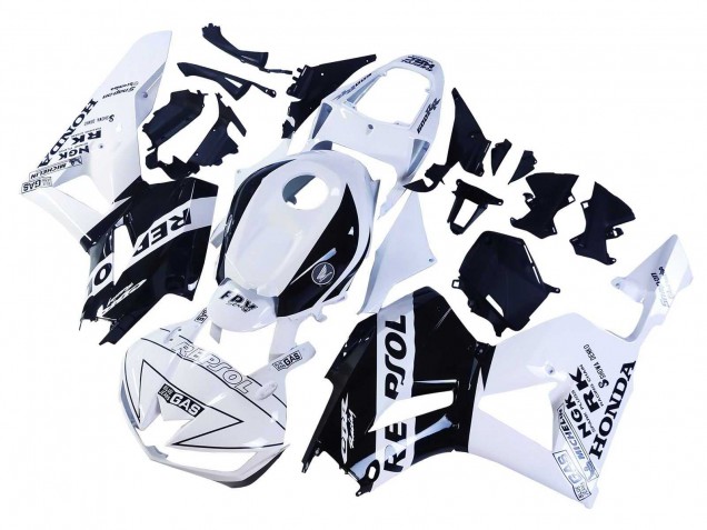 2013-2023 Honda CBR600RR Motorcycle Fairings - White Glossy Black Repsol Canada for Sale