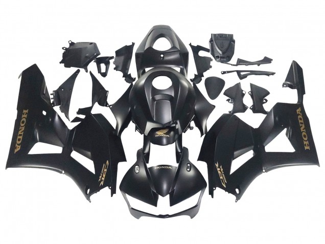 2013-2023 Honda CBR600RR Motorcycle Fairings - Matte Black Gold Decals Canada for Sale