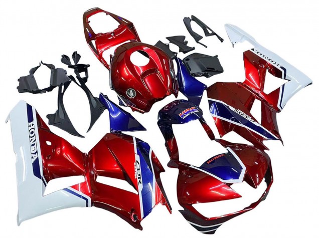 2013-2023 Honda CBR600RR Motorcycle Fairings - White Red Blue HRC Canada for Sale