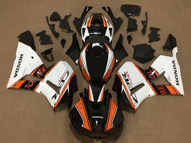 2013-2023 Honda CBR600RR Motorcycle Fairings - White Orange Glossy Black Repsol Canada for Sale