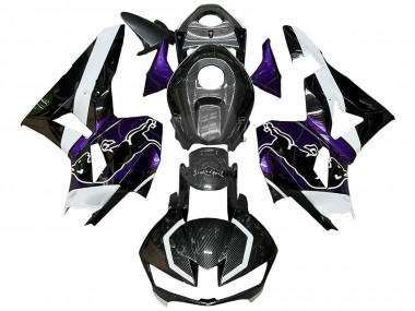 2013-2023 Honda CBR600RR Motorcycle Fairings - Black Carbon Fiber White Purple Red Bull Canada for Sale