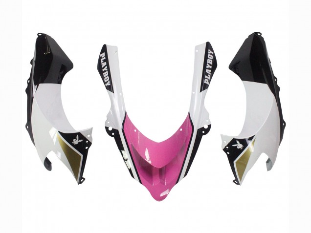 2004-2005 Kawasaki ZX10R Motorcycle Fairings - Black Pink White Playboy Motul Canada for Sale