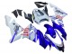 2004-2005 Kawasaki ZX10R Motorcycle Fairings - Glossy Blue White Fiat Motul Canada for Sale