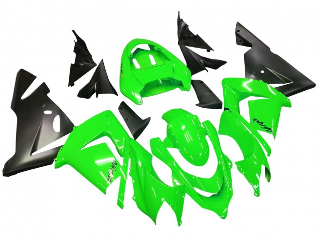 2004-2005 Kawasaki ZX10R Motorcycle Fairings - Green Black Ninja Canada for Sale