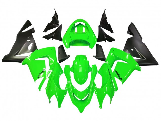 2004-2005 Kawasaki ZX10R Motorcycle Fairings - Green Black Ninja Canada for Sale