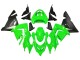 2004-2005 Kawasaki ZX10R Motorcycle Fairings - Green Black Ninja Canada for Sale