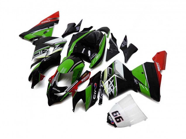 2004-2005 Kawasaki ZX10R Motorcycle Fairings - White Black Green Elf Canada for Sale