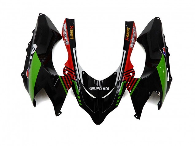 2004-2005 Kawasaki ZX10R Motorcycle Fairings - White Black Green Elf Canada for Sale