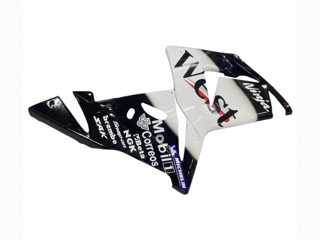 2004-2005 Kawasaki ZX10R Motorcycle Fairings - White Black West Ninja Canada for Sale