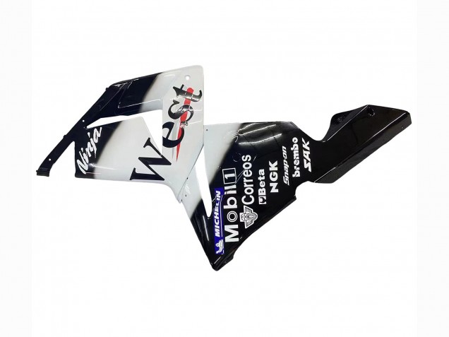 2004-2005 Kawasaki ZX10R Motorcycle Fairings - White Black West Ninja Canada for Sale