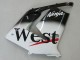 2004-2005 Kawasaki ZX10R Motorcycle Fairings - White Black West Ninja Canada for Sale