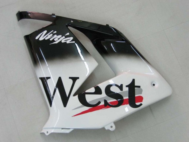 2004-2005 Kawasaki ZX10R Motorcycle Fairings - White Black West Ninja Canada for Sale