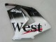 2004-2005 Kawasaki ZX10R Motorcycle Fairings - White Black West Ninja Canada for Sale