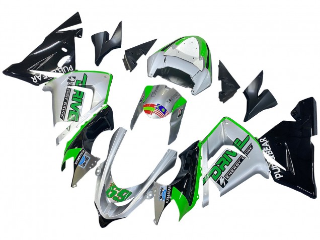 2004-2005 Kawasaki ZX10R Motorcycle Fairings - Green Silver Black 69 Canada for Sale