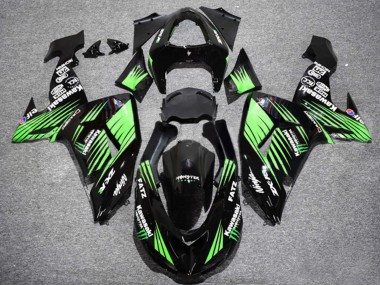 2006-2007 Kawasaki ZX10R Motorcycle Fairings - Glossy Black Green Canada for Sale
