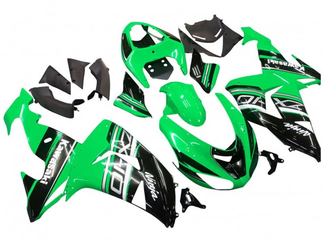 2006-2007 Kawasaki ZX10R Motorcycle Fairing Kits - Green White Black Canada for Sale