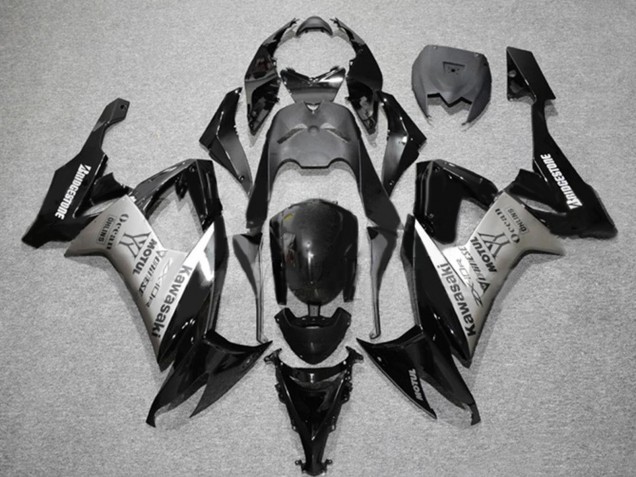 2006-2007 Kawasaki ZX10R Motorcycle Fairings - Matte Black Grey Motul Canada for Sale