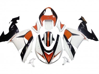 2006-2007 Kawasaki ZX10R Motorcycle Fairings - White Orange Black Canada for Sale